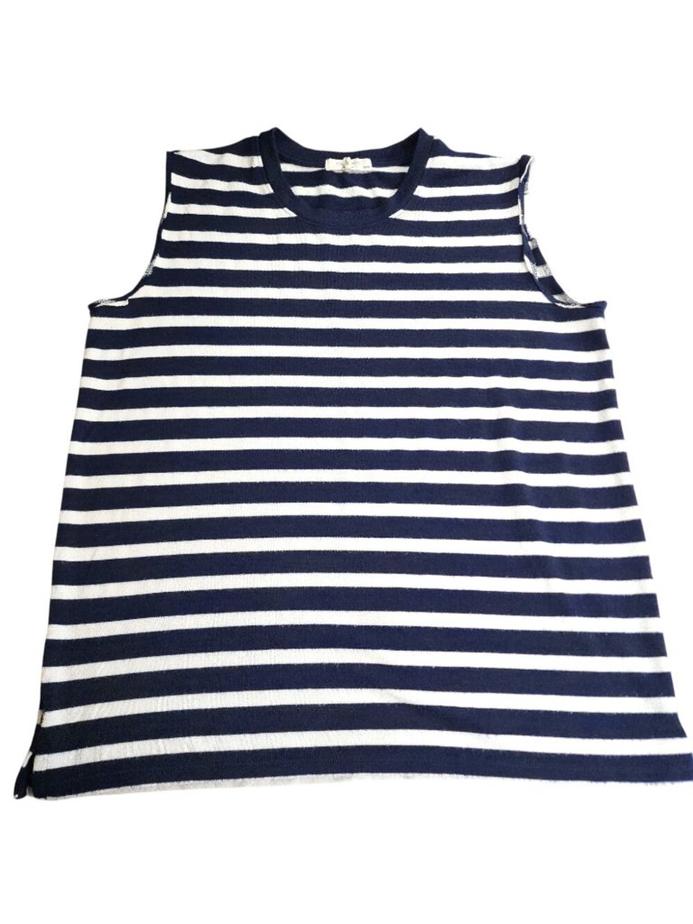 rag & bone Navy White Soft Boxy Nautical Striped Sleeveless Size XS - Picture 2 of 12
